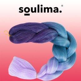 Soulima Włosy syntetyczne warkoczyki ombre nieb/fio W10342