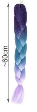 Soulima Włosy syntetyczne warkoczyki ombre nieb/fio W10342