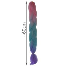 Soulima Włosy syntetyczne warkoczyki ombre róż/ni/f W10341