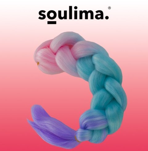 Soulima Włosy syntetyczne warkoczyki ombre róż/ni/f W10341 Soulima Włosy syntetyczne warkoczyki ombre róż/ni/f W10341