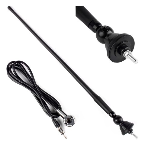 Antena samochodowa 34 cm 5 mm adapter ant02 amio-01049 Antena samochodowa 34 cm 5 mm adapter ant02 amio-01049