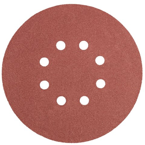 Krążki ścierne 150 mm, K150, 5 szt., z 8 otworami Krążki ścierne 150 mm, K150, 5 szt., z 8 otworami