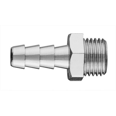 Złącze do węża 8 mm z gwintem zewnętrznym 1/4" Złącze do węża 8 mm z gwintem zewnętrznym 1/4"