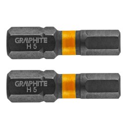 Bity udarowe HEX5 x 25 mm, 2 szt.
