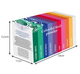 Holi Cow Kolorowy proszek Holi- zestaw 10x100g