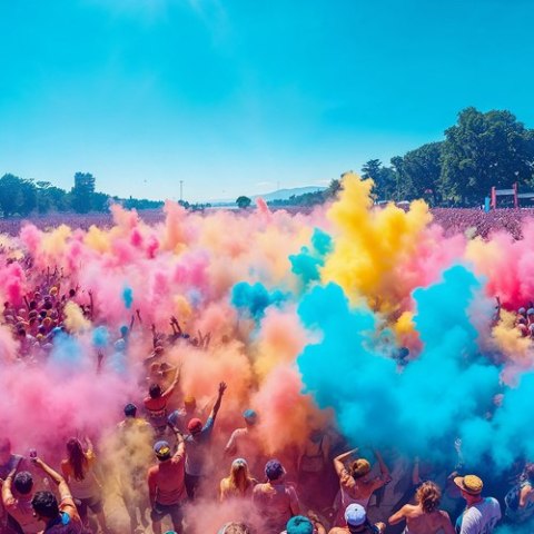 Holi Cow Kolorowy proszek Holi- zestaw 6x100g Holi Cow Kolorowy proszek Holi- zestaw 6x100g