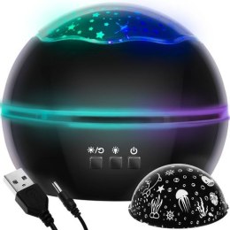 Izoxis Lampka nocna z projektorem- czarna LP16857