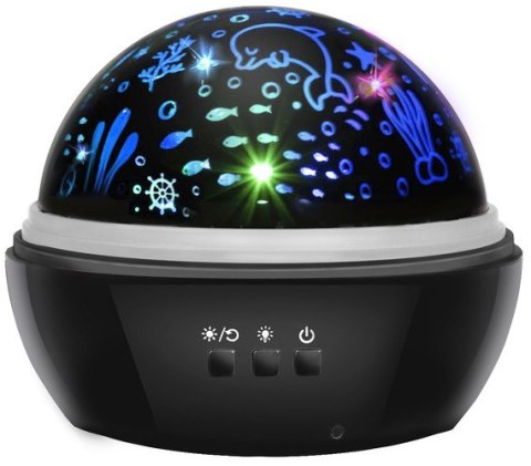 Izoxis Lampka nocna z projektorem- czarna LP16857 Izoxis Lampka nocna z projektorem- czarna LP16857