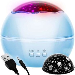 Izoxis Lampka nocna z projektorem- niebieska LP16858
