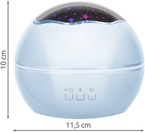 Izoxis Lampka nocna z projektorem- niebieska LP16858 Izoxis Lampka nocna z projektorem- niebieska LP16858