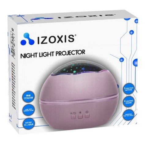 Izoxis Lampka nocna z projektorem- różowa LP16859 Izoxis Lampka nocna z projektorem- różowa LP16859