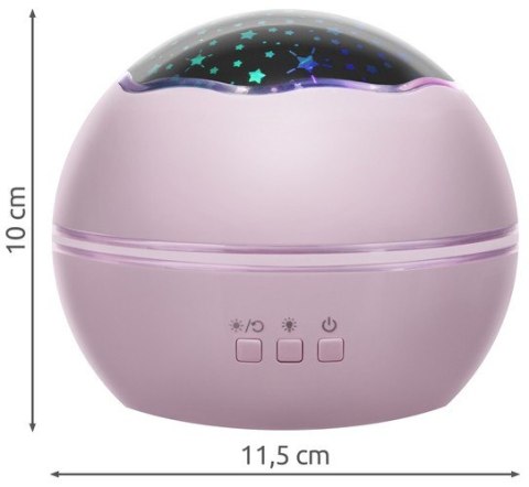 Izoxis Lampka nocna z projektorem- różowa LP16859 Izoxis Lampka nocna z projektorem- różowa LP16859