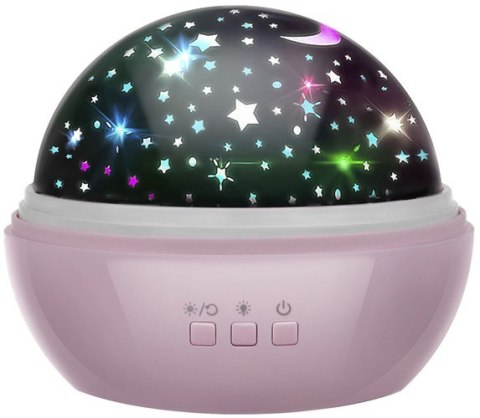 Izoxis Lampka nocna z projektorem- różowa LP16859 Izoxis Lampka nocna z projektorem- różowa LP16859