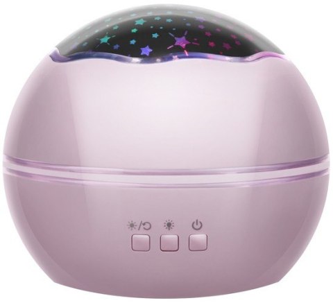 Izoxis Lampka nocna z projektorem- różowa LP16859 Izoxis Lampka nocna z projektorem- różowa LP16859
