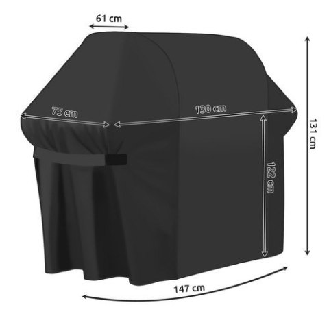 Kaminer Pokrowiec na grill ogrodowy 147x61x122cm Kaminer Pokrowiec na grill ogrodowy 147x61x122cm