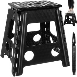 Malatec Stołek składany czarno-biały 39cm
