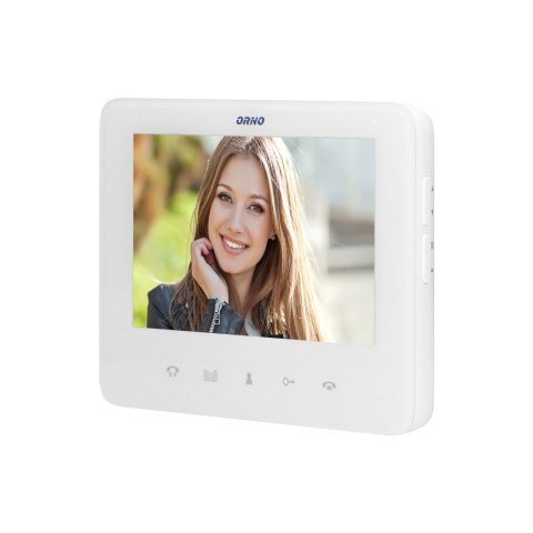Zestaw wideodomofonowy, bezsłuchawkowy, kolor, LCD 7", interkom, z szyfratorem, natynkowy, biały, SCUTI Zestaw wideodomofonowy, bezsłuchawkowy, kolor, LCD 7", interkom, z szyfratorem, natynkowy, biały, SCUTI