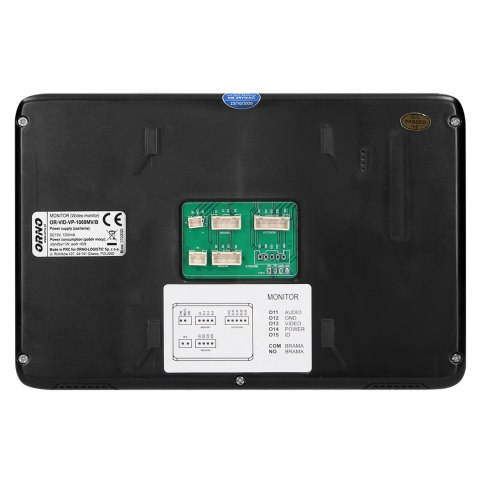 Zestaw wideodomofonowy, bezsłuchawkowy, kolor, LCD 7", interkom, z szyfratorem, natynkowy, czarny, SCUTI Zestaw wideodomofonowy, bezsłuchawkowy, kolor, LCD 7", interkom, z szyfratorem, natynkowy, czarny, SCUTI