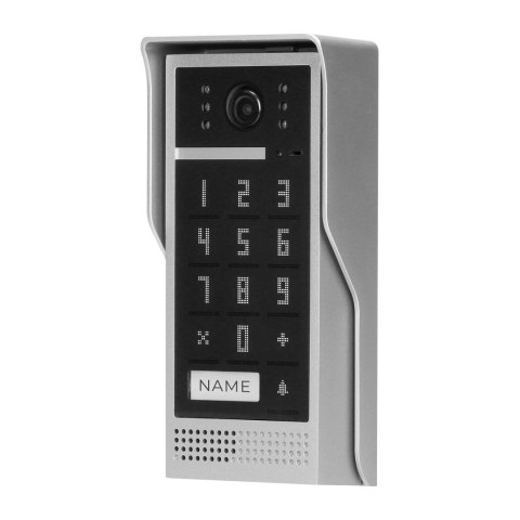Zestaw wideodomofonowy, bezsłuchawkowy, kolor, LCD 7", interkom, z szyfratorem, natynkowy, czarny, SCUTI Zestaw wideodomofonowy, bezsłuchawkowy, kolor, LCD 7", interkom, z szyfratorem, natynkowy, czarny, SCUTI