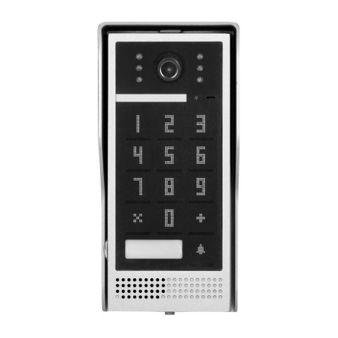 Zestaw wideodomofonowy, bezsłuchawkowy, kolor, LCD 7", interkom, z szyfratorem, natynkowy, czarny, SCUTI Zestaw wideodomofonowy, bezsłuchawkowy, kolor, LCD 7", interkom, z szyfratorem, natynkowy, czarny, SCUTI