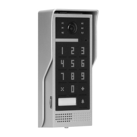 Zestaw wideodomofonowy, bezsłuchawkowy, kolor, LCD 7", interkom, z szyfratorem, natynkowy, czarny, SCUTI Zestaw wideodomofonowy, bezsłuchawkowy, kolor, LCD 7", interkom, z szyfratorem, natynkowy, czarny, SCUTI