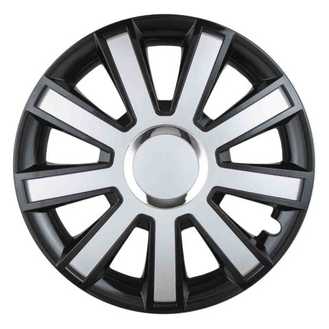 Kołpak samochodowy czarny srebrny flash 16" cali