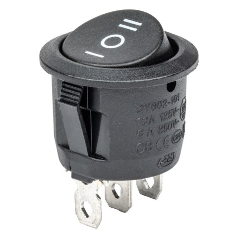 Włącznik czarny okrągły 12/230v bu03 amio-02463 Włącznik czarny okrągły 12/230v bu03 amio-02463