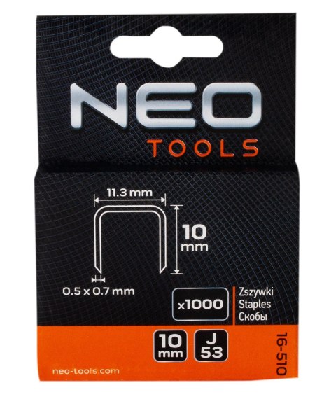 Zszywki typ J, 10 mm, 1000 szt. Zszywki typ J, 10 mm, 1000 szt.