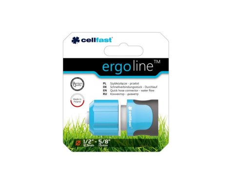 Szybkozłącze przelot 1/2" Cellfast Ergo Szybkozłącze przelot 1/2" Cellfast Ergo