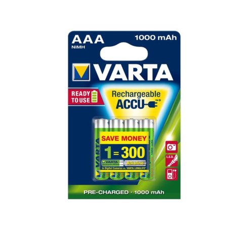 4x akumulator R-03 R03 AAA 1000mAh Varta Ready2use 4x akumulator R-03 R03 AAA 1000mAh Varta Ready2use