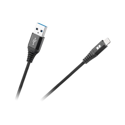 Kabel USB - Lightning REBEL 100 cm czarny Kabel USB - Lightning REBEL 100 cm czarny