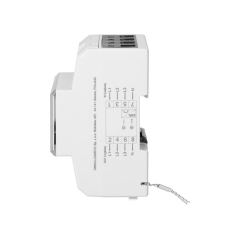 3-fazowy wskaźnik zużycia energii elektrycznej, 80A, 3 moduły, DIN TH-35mm 3-fazowy wskaźnik zużycia energii elektrycznej, 80A, 3 moduły, DIN TH-35mm