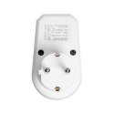 Adapter 1x2P+Z (Schuko) z włącznikiem, biały
