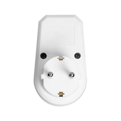 Adapter 1x2P+Z (Schuko) z włącznikiem, biały Adapter 1x2P+Z (Schuko) z włącznikiem, biały