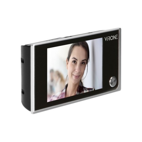 Elektroniczny wizjer do drzwi LCD 3,5", szerokokątny obiektyw, bateryjny, srebrny Elektroniczny wizjer do drzwi LCD 3,5", szerokokątny obiektyw, bateryjny, srebrny