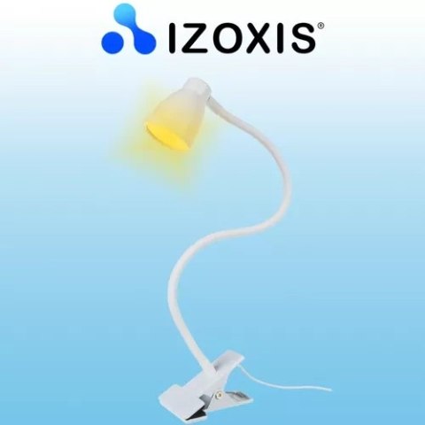 Izoxis Lampka biurkowa z klipsem- biała Izoxis 19455 Izoxis Lampka biurkowa z klipsem- biała Izoxis 19455