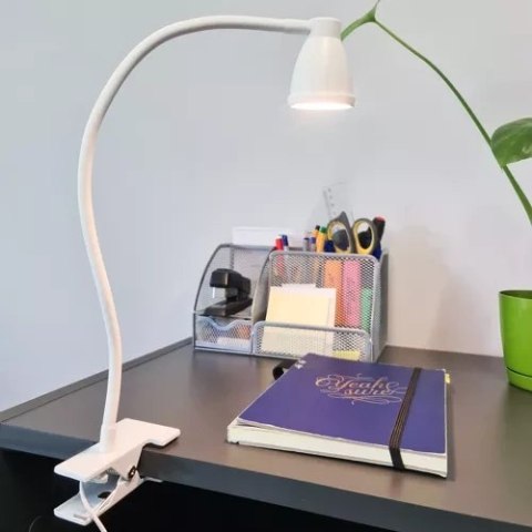 Izoxis Lampka biurkowa z klipsem- biała Izoxis 19455 Izoxis Lampka biurkowa z klipsem- biała Izoxis 19455