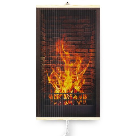 Grzejnik na podczerwień - giętki panel grzewczy 430W TRIO wzór 1 kominek, wymiary 100x57cm z regulatorem Grzejnik na podczerwień - giętki panel grzewczy 430W TRIO wzór 1 kominek, wymiary 100x57cm z regulatorem