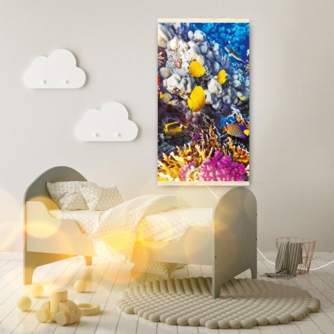 Grzejnik na podczerwień - giętki panel grzewczy 430W TRIO wzór 6 rafa koralowa, wymiary 100x57cm z regulatorem Grzejnik na podczerwień - giętki panel grzewczy 430W TRIO wzór 6 rafa koralowa, wymiary 100x57cm z regulatorem