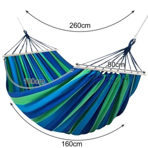 Gardlov Hamak ogrodowy dwuosobowy 260x160cm Gardlov 21078 Gardlov Hamak ogrodowy dwuosobowy 260x160cm Gardlov 21078