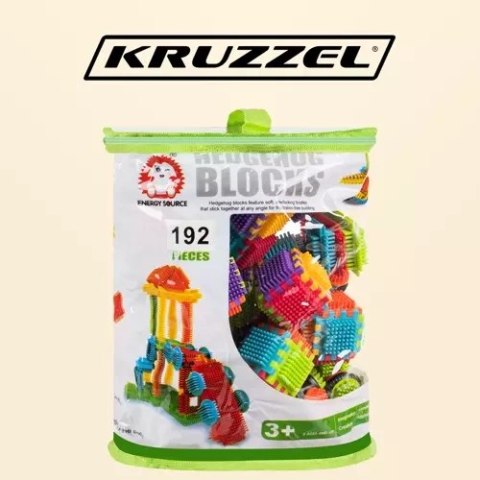 Kruzzel Klocki konstrukcyjne- jeżyki 192szt. Kruzzel 20376 Kruzzel Klocki konstrukcyjne- jeżyki 192szt. Kruzzel 20376