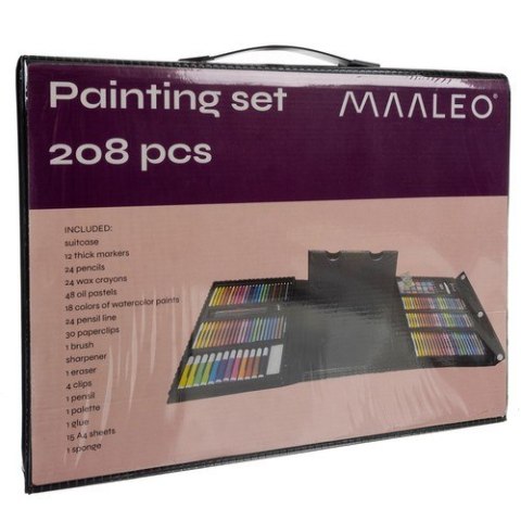 Maaleo Zestaw do malowania w walizce- 208szt Maaleo 21645 Maaleo Zestaw do malowania w walizce- 208szt Maaleo 21645